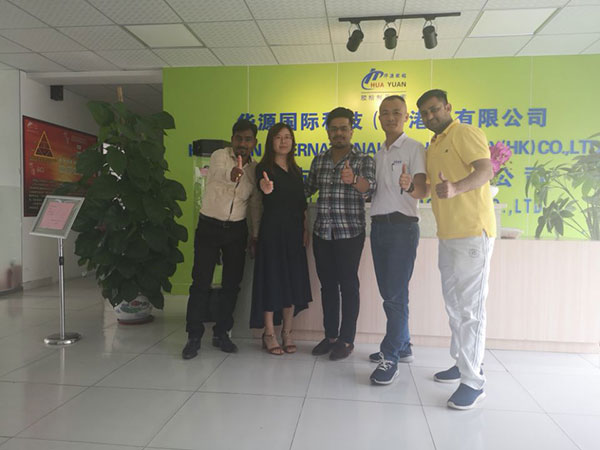 Welcome Indian customers to visit Zhuhai Huayuan Electronics